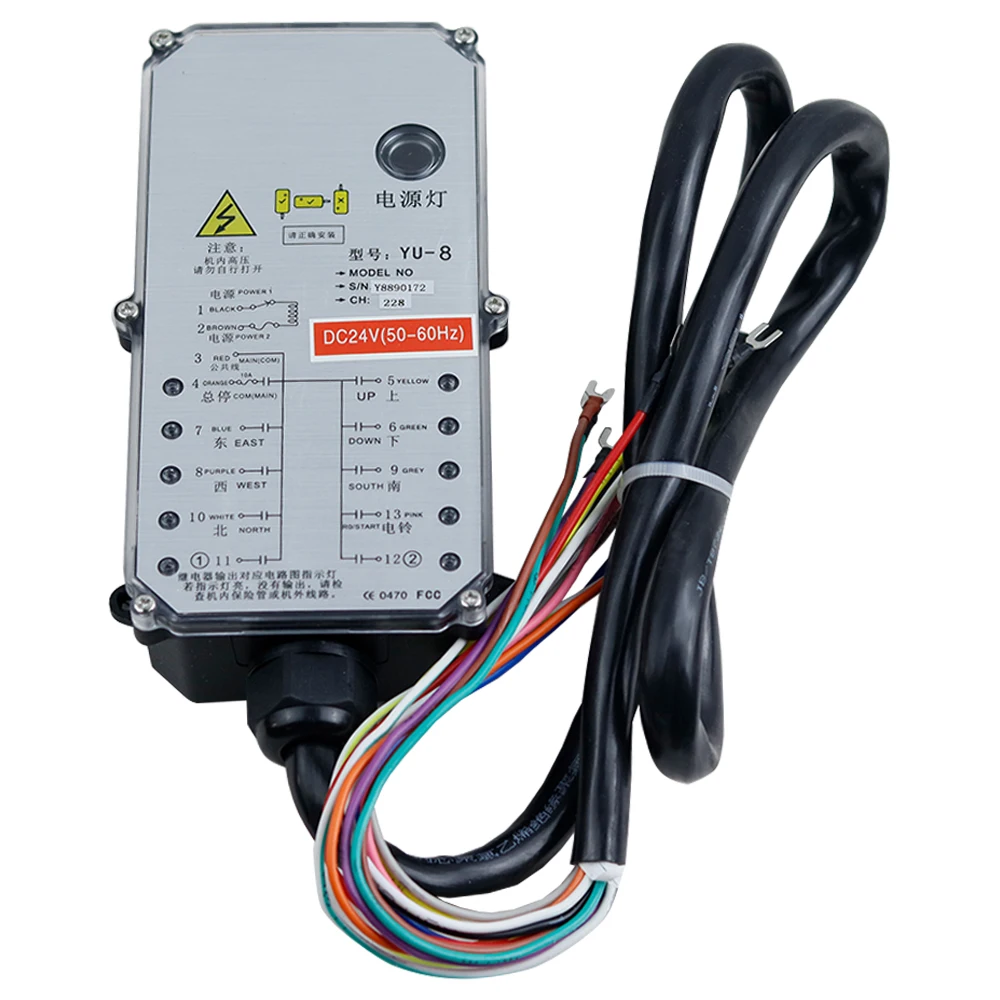 Imagem -06 - Controlador Industrial da Grua Anti-queda Impermeável Ácido Resistente a Óleo Elevador do Guindaste Interruptor do Controle Remoto Dc24v Ac220v Ac380v Yu8