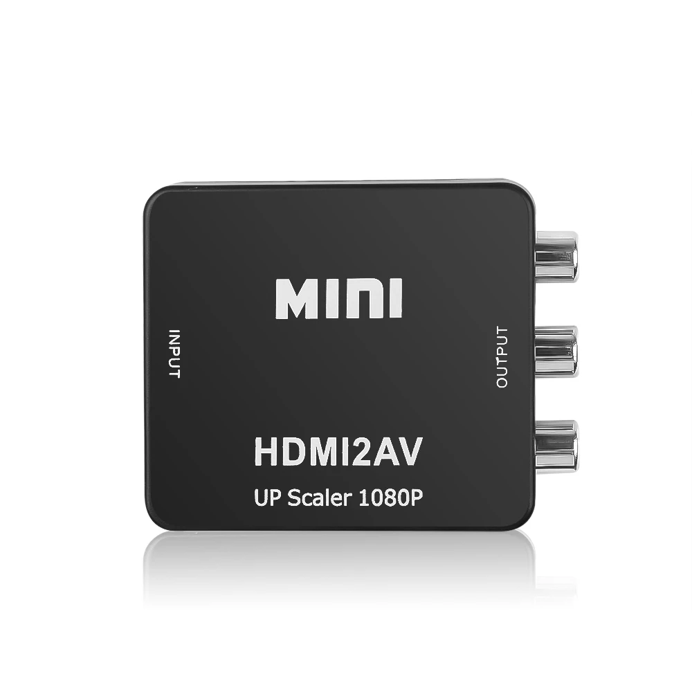 HD 1080P HDMI-compatible to RCA Converter AV/CVSB L/R Video Box 1920*1080 60Hz HDMI2AV Support NTSC PAL Output AV Adapter