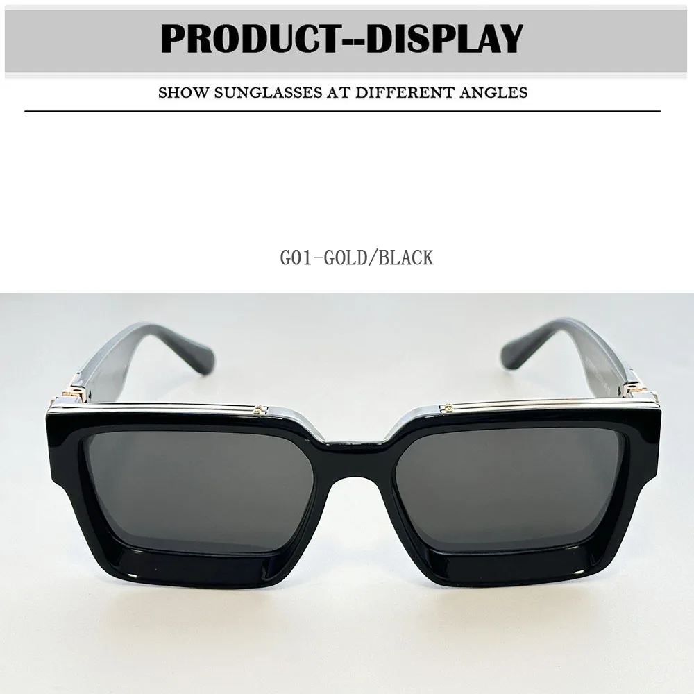 2026 Retro Quadrat Sonnenbrille Männer Vintage Millionär Sonnenbrille Frauen Trendy Urlaub Luxus Mode Gläser Gafas De Sol Hombre – Detail 15