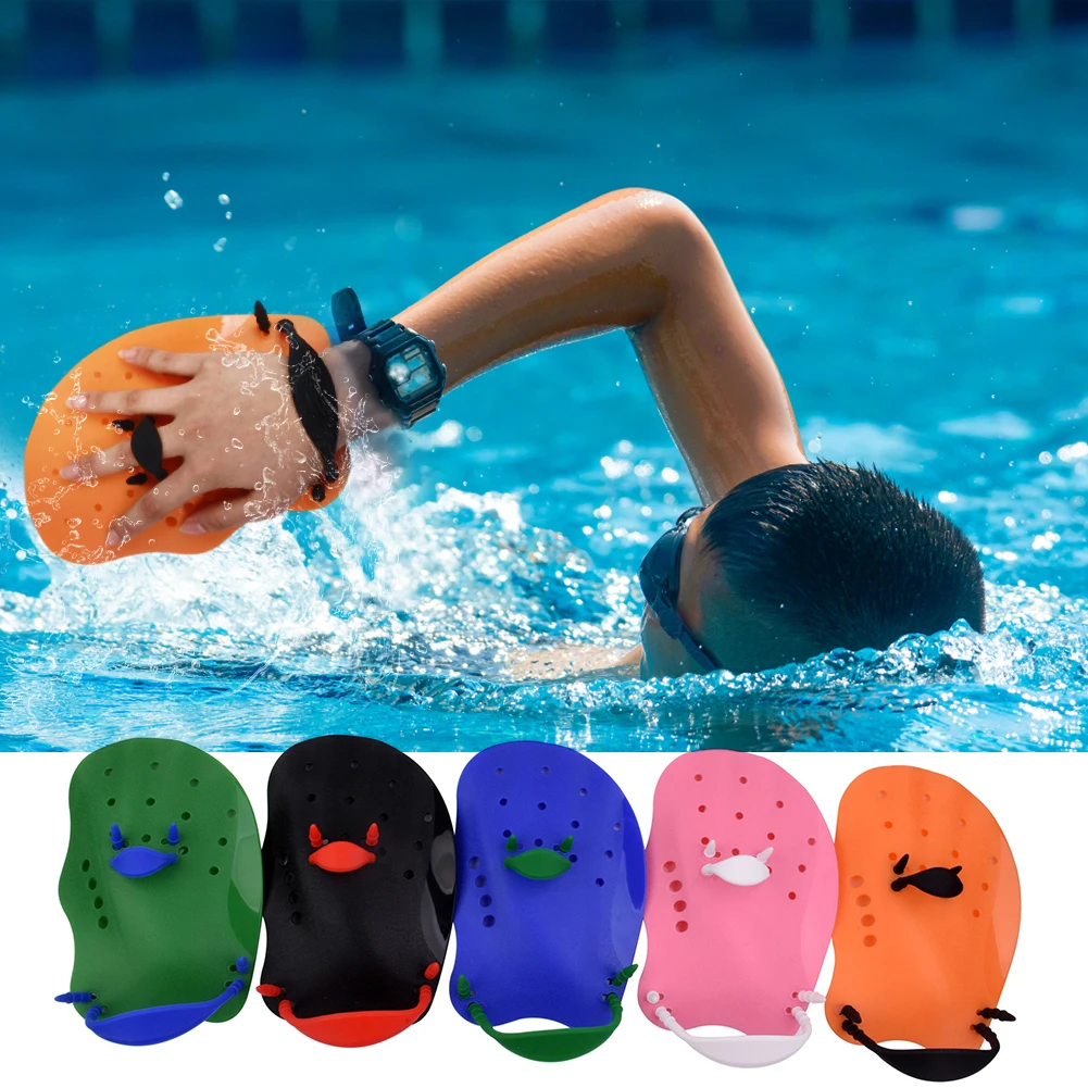 Swim Finger Webbed Paddle Elastic Webbed Swimming Gloves Waterproof Lightweight Reusable Portable Auxiliary Teaching Accessories