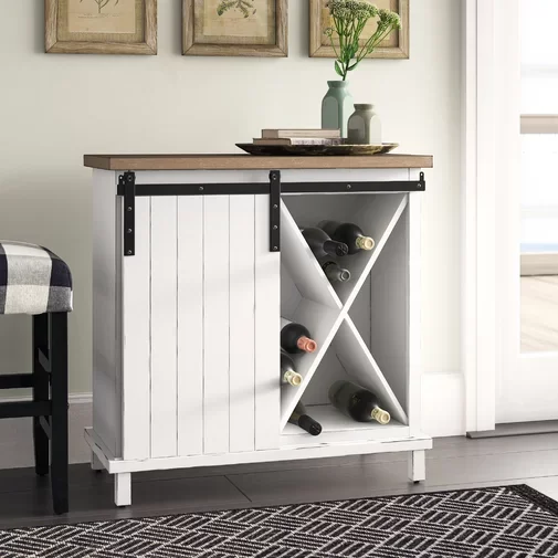 

Dining Room Furniture with Barn Door Design Wood Wine Home Bar Cabinet