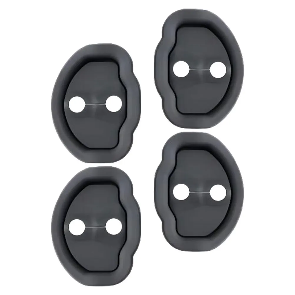 

4Pcs Car Door Latch Protective Cover Silicone Material Vehicle Lock Guard Stopper Door Lock Protective Pad Scratch Prevention