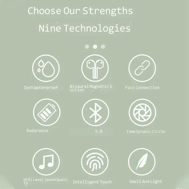 MP3 Music Player Headset Wireless Headphones Wireless Headphones In Ear Earbuds High Quality Bluetooth Earphones For Smartphone