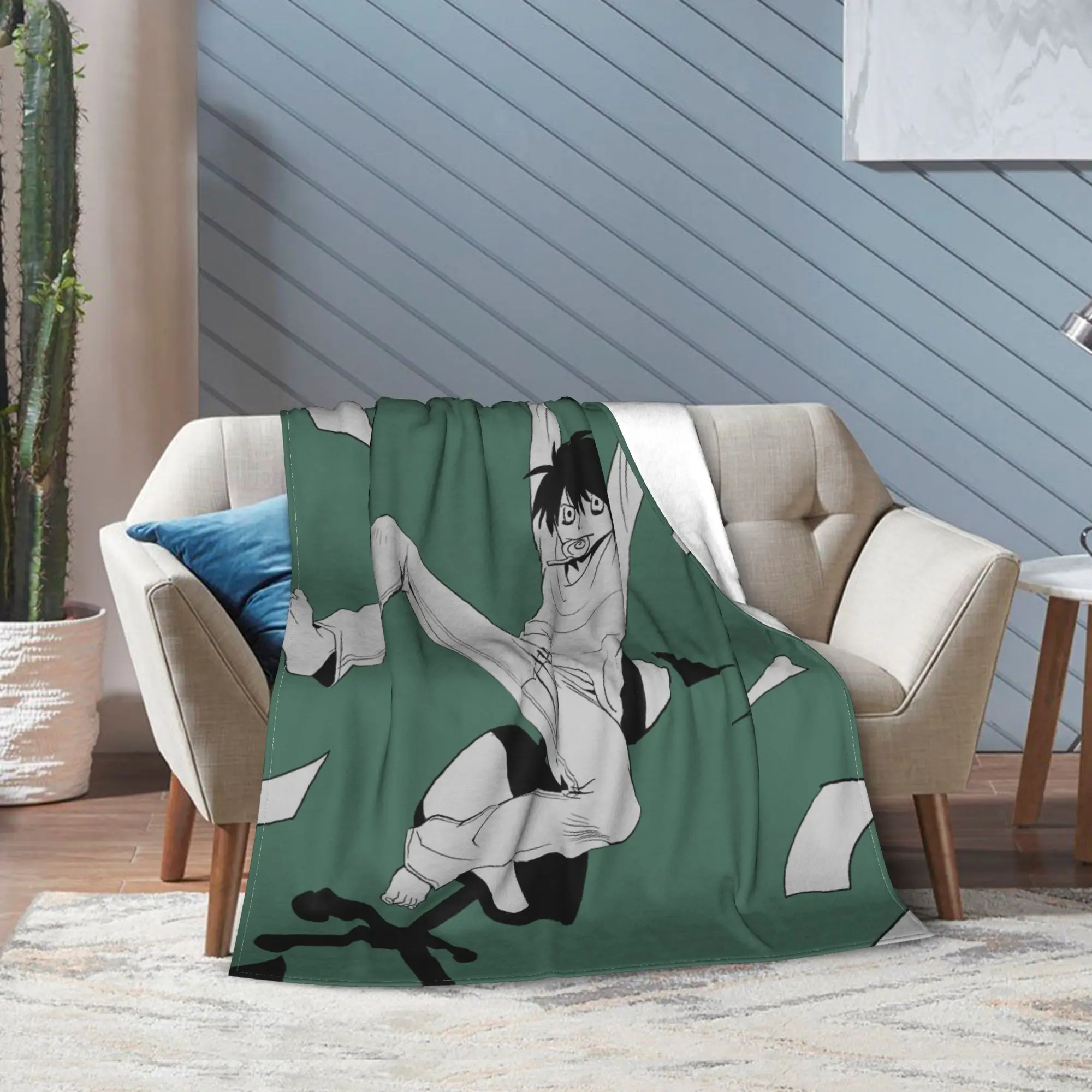 L Lawliet Death Notes Anime Blanket Flannel Printed  Multi-function Super Soft Throw Blanket for Bedding Car Quilt