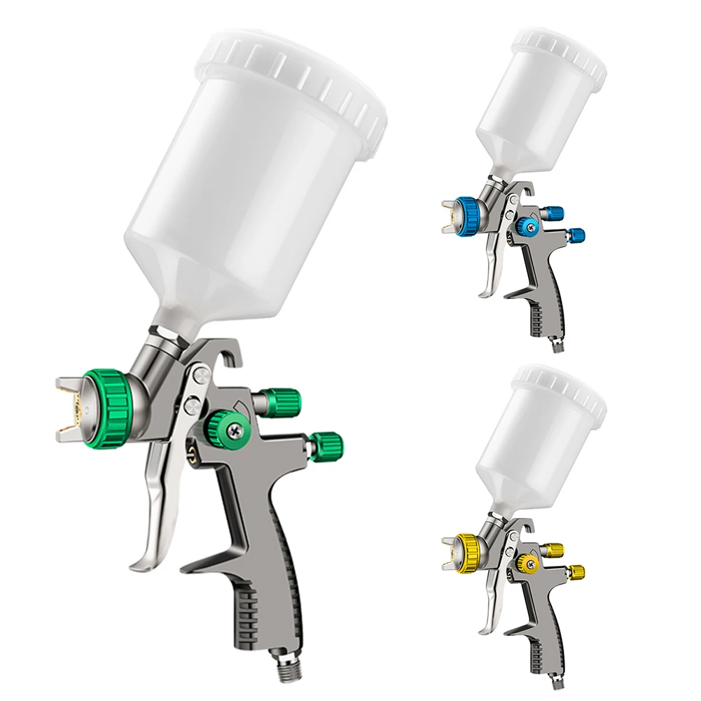 Professional LVLP Gravity Feed Spray Gun 1.3/1.4/1.8mm Nozzle Car Pneumatic 600ml Low Pressure Spray Gun DIY Spray Paint Kit