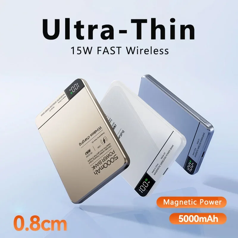 

10000mAh Power Bank Magnetic Qi Wireless Charger Super Fast Charging Powerbank For Magsafe iPhone Samsung Huawei Xiaomi