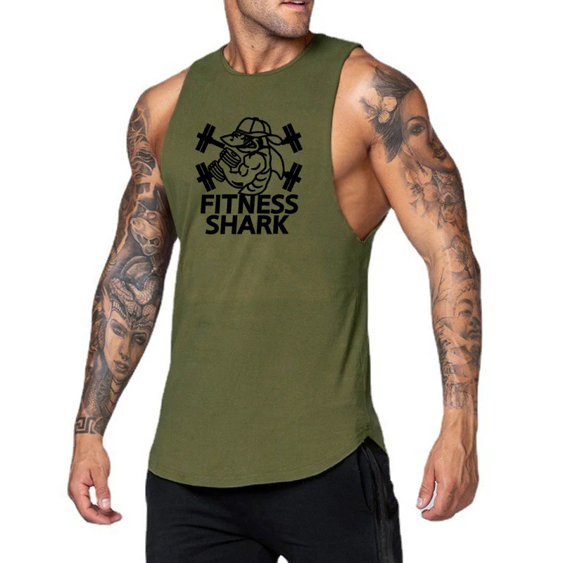 

Майки для тренажерного зала, фитнеса, бодибилдинга, мужские хлопковые спортивные рубашки без рукавов для тренировок, летние дышащие крутые спортивные жилеты для бега