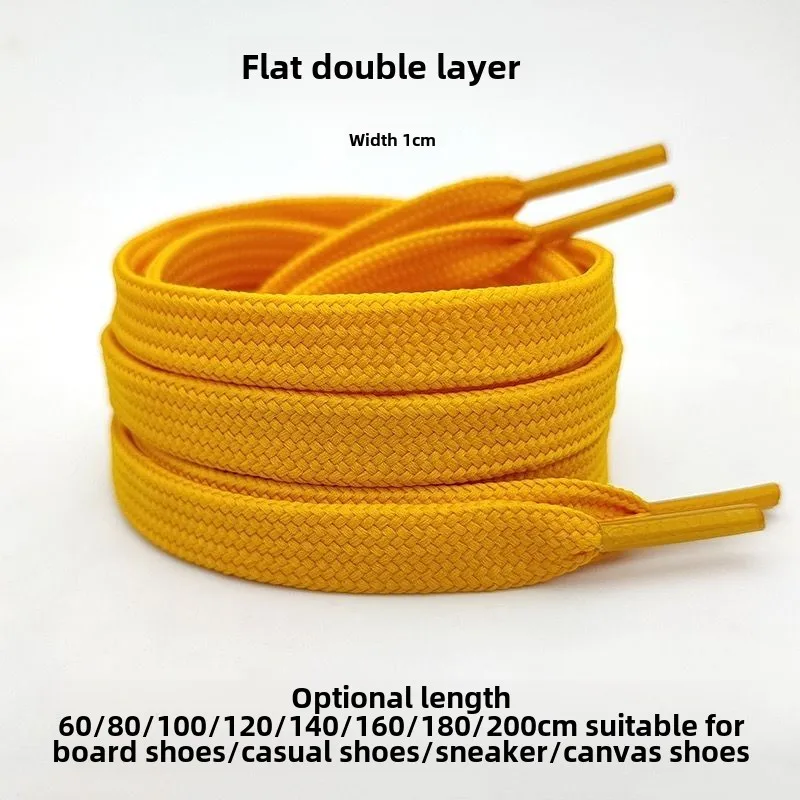 Golden Yellow Round Semicircular Shoelaces - usage example