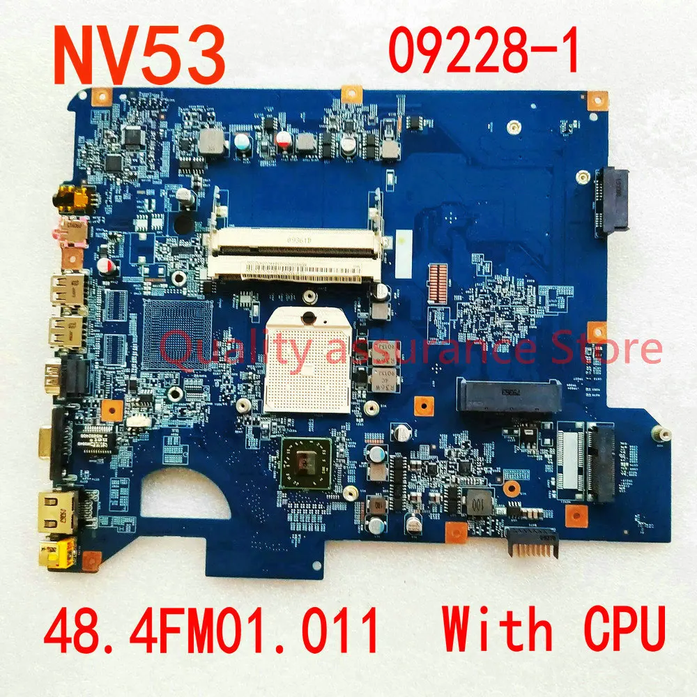 For GETEWAY NV53 Notebook 48.4FM01.011 09228-1 Laptop Motherboard MBWGH01001 SJV50-TR Main board DDR2 STOCKET S1 With CPU