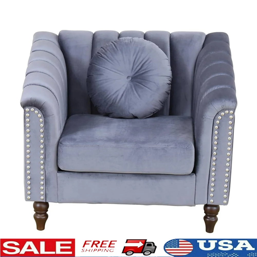 

Современный диван-кресло из микрофибры, акцентное кресло для гостиной, эргономичный дизайн, прочная конструкция, простая сборка, мебель для небольшого пространства