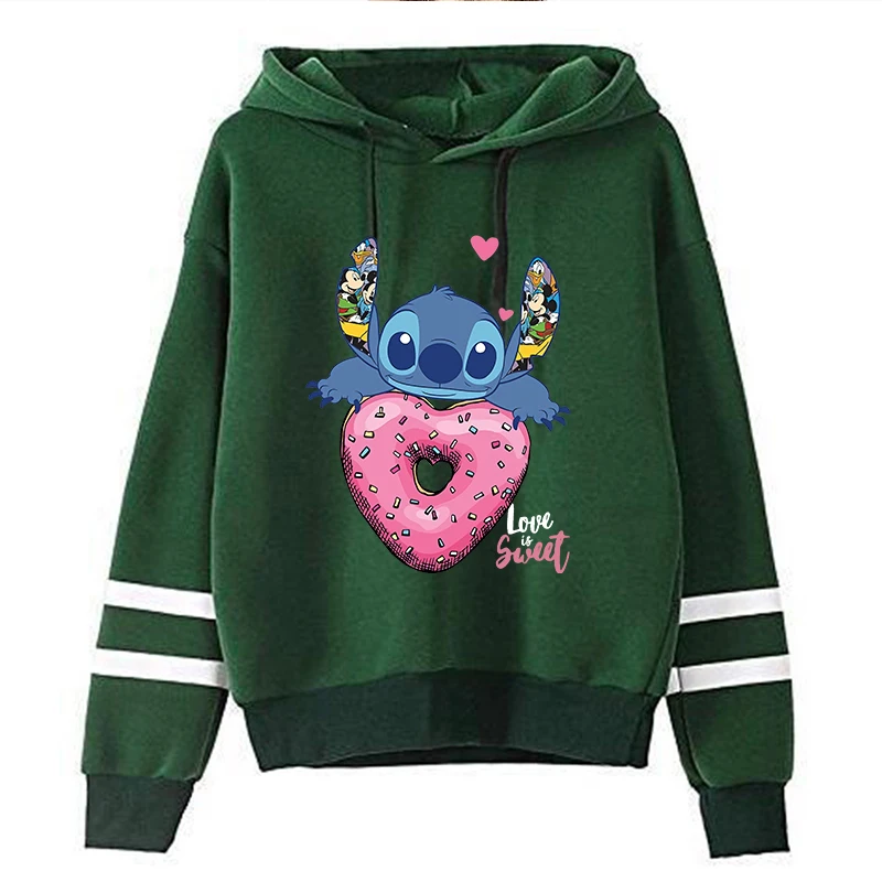 

Disney Lilo and Stitch Funny Cartoon Hoodies Women Harajuku Cute Stitch Anime Sweatshirt Manga Streetwear Hoody Female Kids