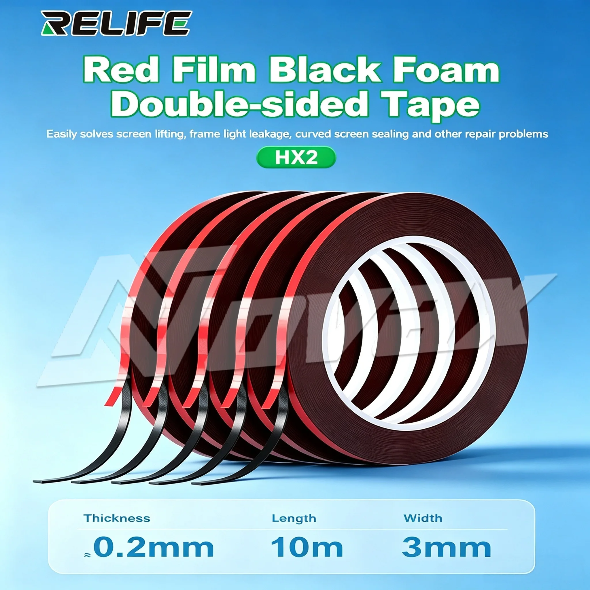 RELIFE HX2 3mm double-sided tape, no residual strong adhesive sealant, suitable for mobile phone curved screen repair tools