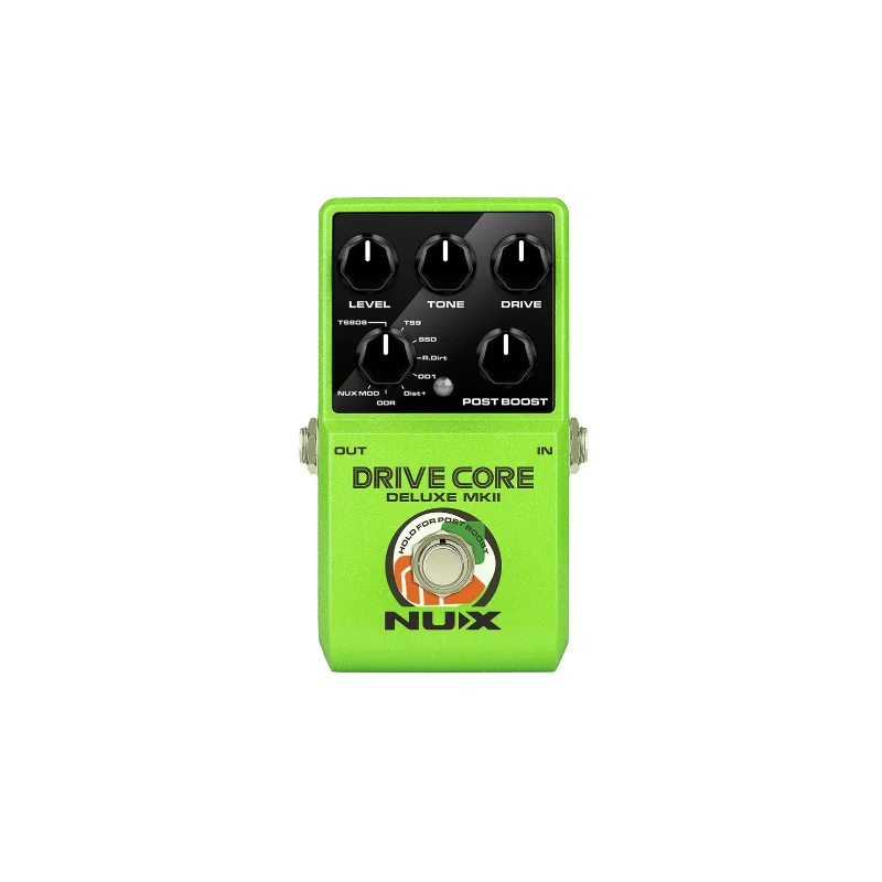 Pedal de Overdrive NUX Drive Core Deluxe MKII Wasabi Drive 8-Way com Circuito Analógico e True Bypass