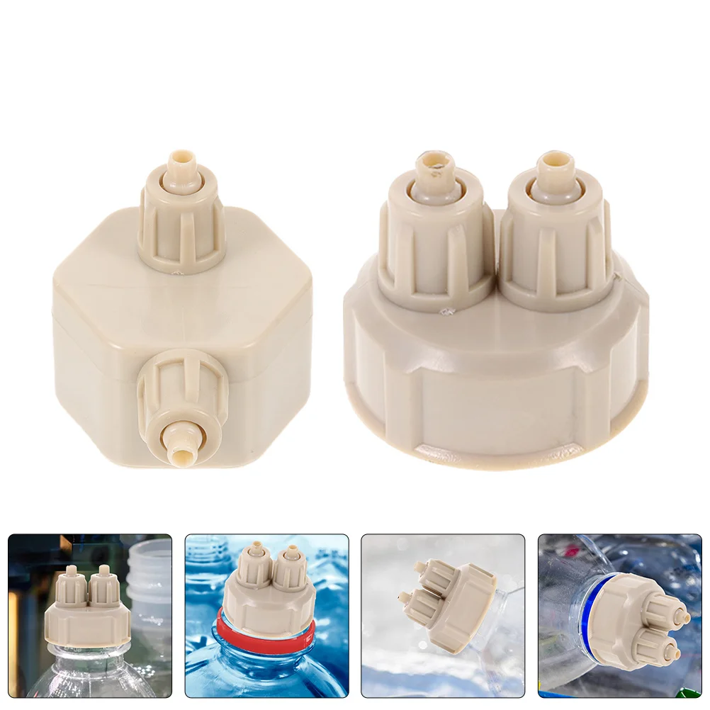 

4pcs Replacement Co2 Reactor Bottle Caps For Aquarium Diy Carbon Dioxide System Fit Plastic Bottles, Fish Tank Plant Growth