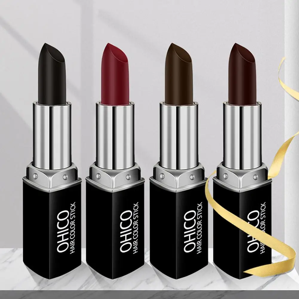 

Натуральные растительные экстракты в форме губной помады краска для волос ручка для покрытия белых волос одноразовая краска для волос для красоты волос модная Z1d4