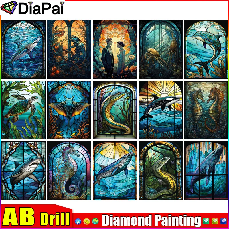 DIAPAI AB 5D Diamond Embroidery Needlework Kit 