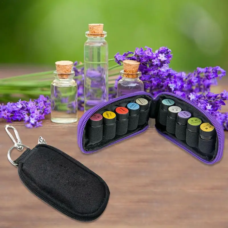 Essential Oil Case 5 Slot Bottle Case Protect For Bottles Essential Oils Bottle Storage Bag Portable Nail Polish Holding Bag