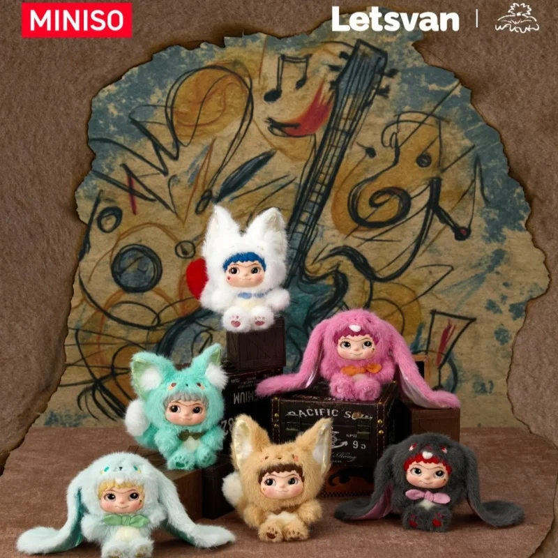 

Miniso Hot Wakuku второго поколения Fox Rabbit Diary Of Mischief Series Виниловая шерстяная глухая коробка Идол Звезда с милыми игрушками-подвесками