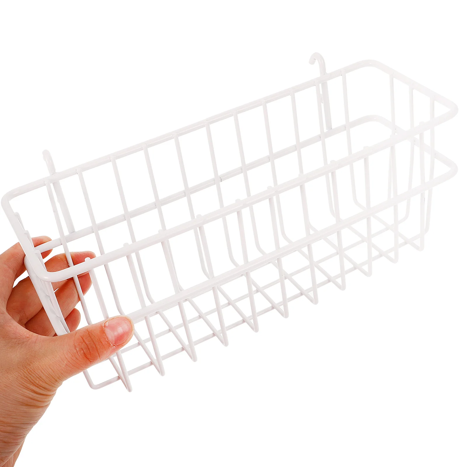

Peg Board Basket Solid Iron Sturdy Kitchen Wall Storage Organizer Wire Pegboard Bin Basket Versatile Space Saving Holder