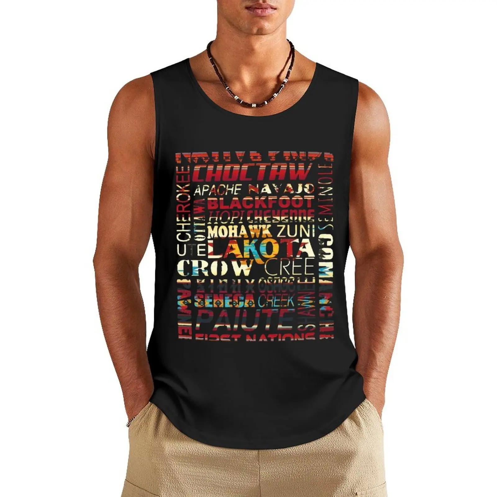 

all native american prides Tank Top t-shirt for men anime gym bodybuilding