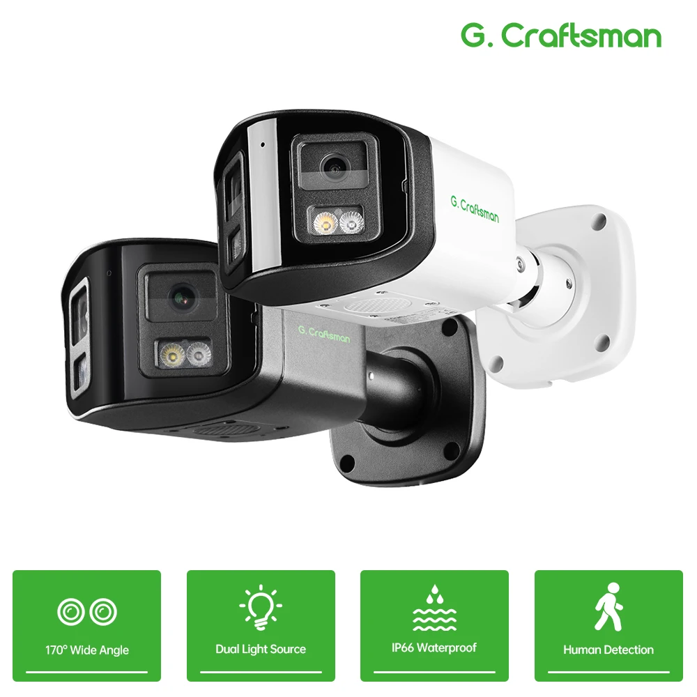 RU B6 4MP * 4MP, POE, двойной объектив, обнаружение автомобильной гуманоидов, двойной свет, видео CCTV, видеонаблюдение P2P