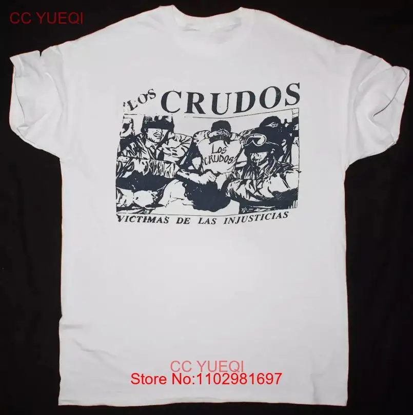 Rare Los Crudos Victimas De Las Unisex Cotton Shirt White