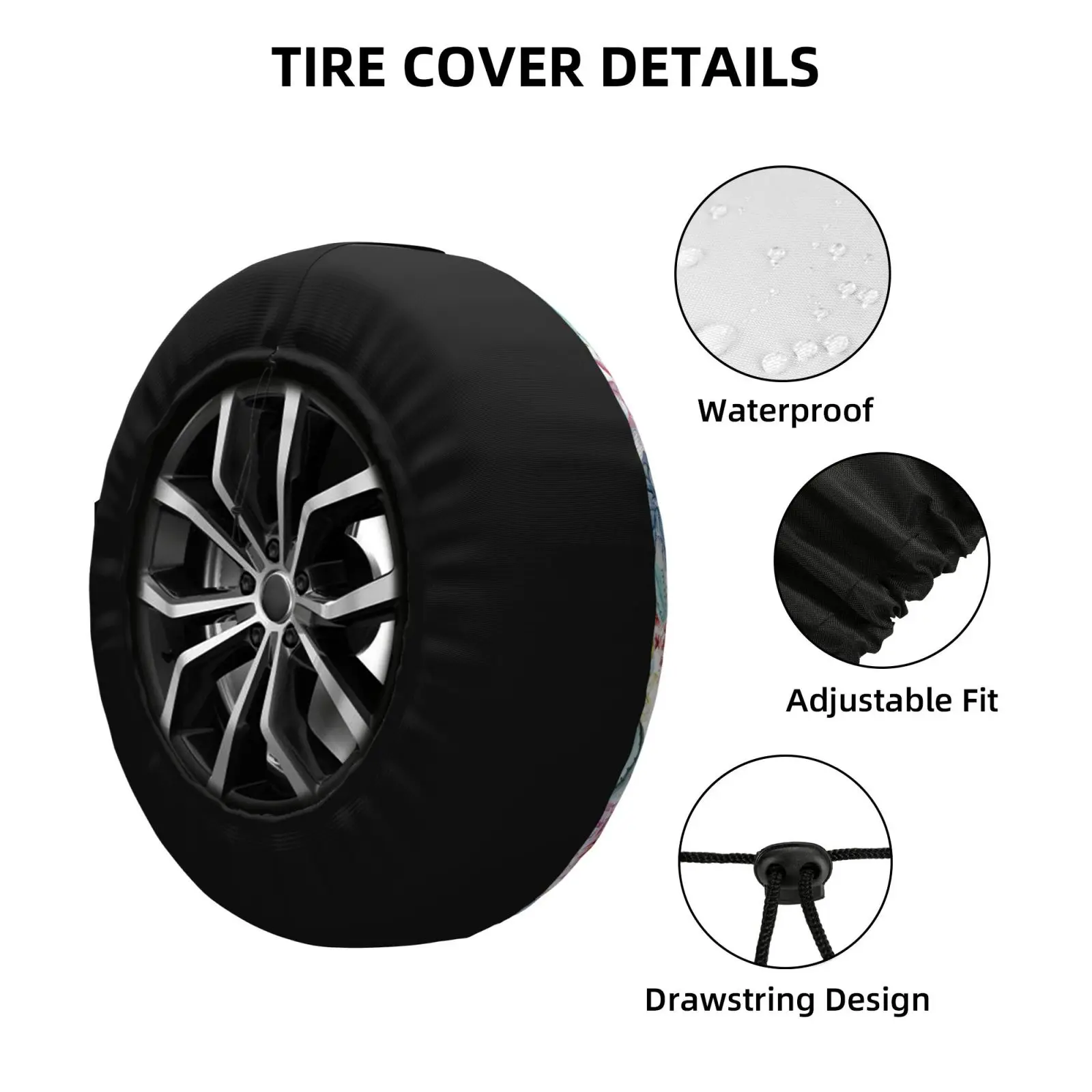 Cactus Spare Tire Cover 4-wheel Drive 4x4SUV Wheel Protection Cover General Motors Parts 14 15 16 17 Inches