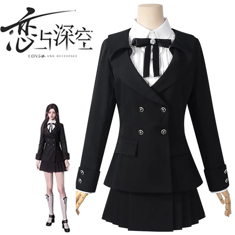 

Love and Deepspace 2025 New Anime Game Cos Main Control Coat Skirt Shirt Socks Bow Tie Accessories Cosplay Costume