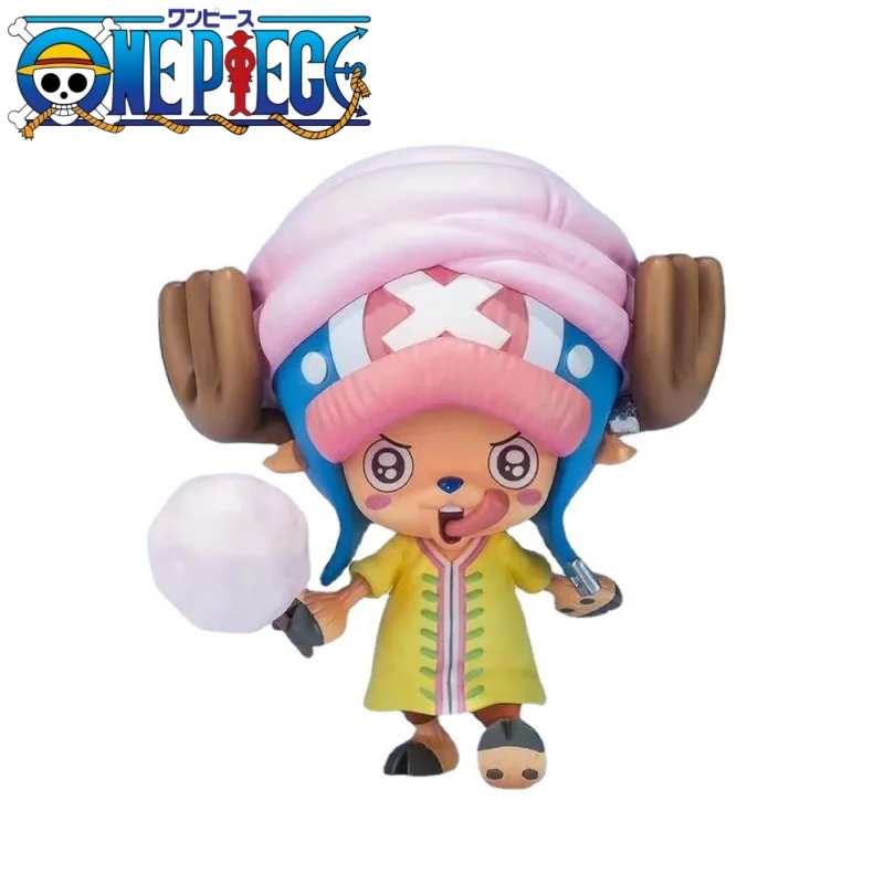 7cm Anime ONE PIECE Kawaii Cotton Candy Cake Island Tony Tony Chopper Action Figure Collection Model PVC Ornaments Toy For Gifts