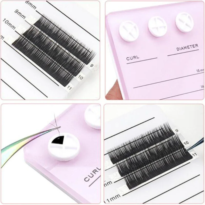 Grafted Eyelash Extensions Holder Acrylic Pallet Magnetic Suction Scale Plate Lashes Tray Display Board Bloom Cup Makeup Tools
