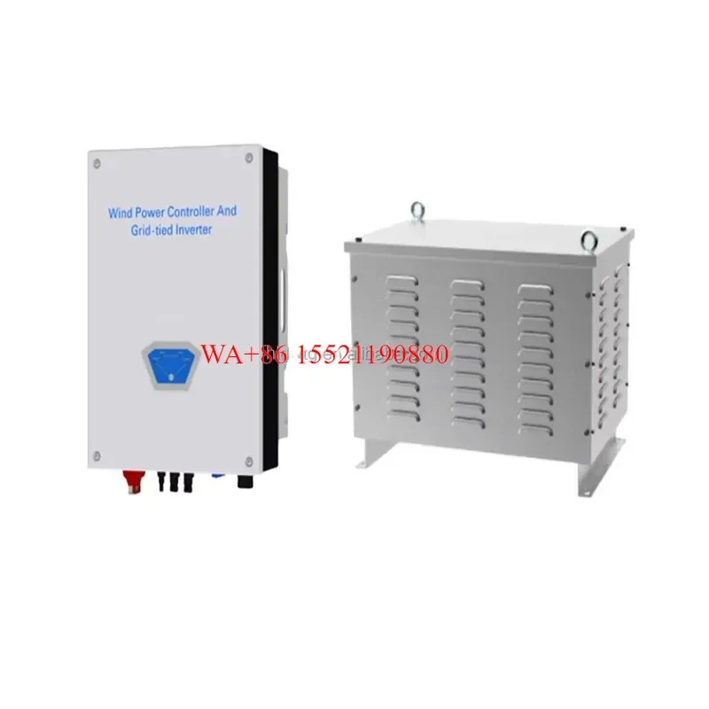 WMWMNU Three Phase Wind Turbine Generator On Grid Inverter 1KW to 50KW Pure Sine Wave 50HZ White LCD Display for Home Solar
