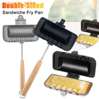 Double-Sided Sandwich Pan Non-Stick Frying Pan Waffle Maker Toast Omelets Baking Tray Applicable Gas Cooker Kitchen Tool Gadgets