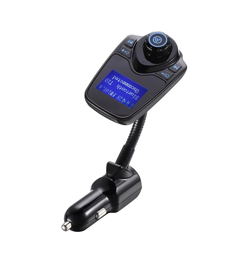 T10 Car Bluetooth MP3 Player with 1.3-Inch Display / FM Transmitter & Dual USB Fast Charger /TF Card Playback