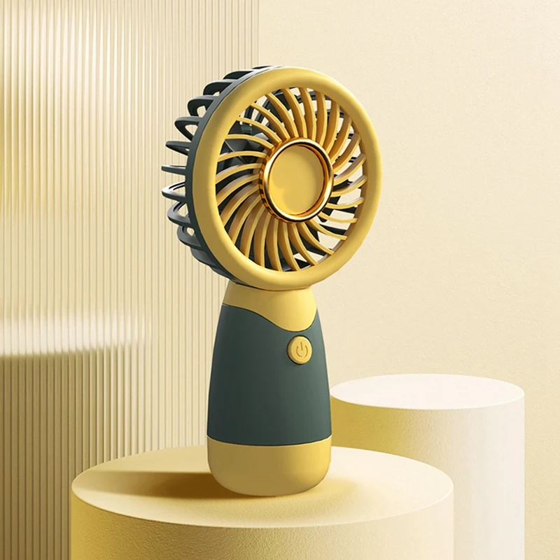 F4S-cРучной вентилятор с рамкой, небольшой вентилятор, ручной карманный мини-вентилятор, портативный USB перезаряжаемый вентилятор, подарок