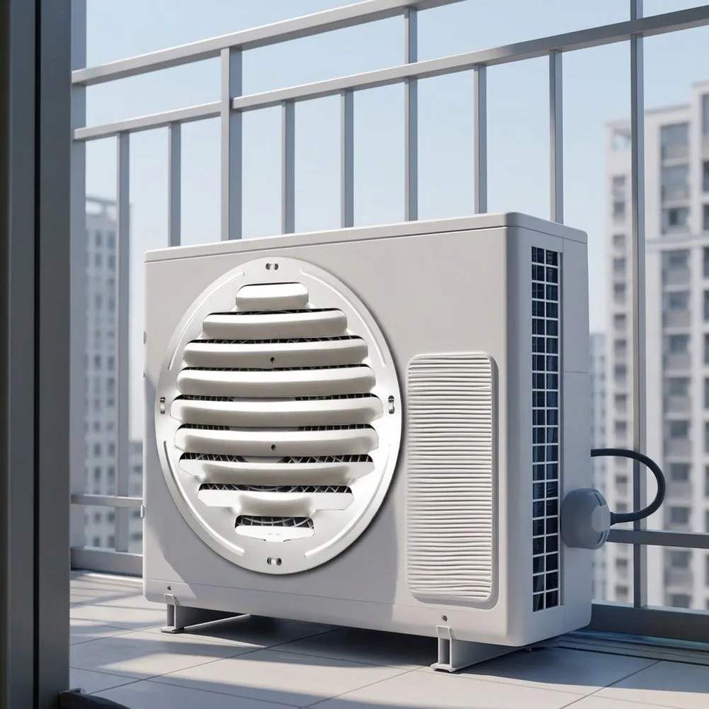 Stainless Steel Louvered Air Deflector 45° Inclined Airflow Heat Dissipation Weather Protection For Air-Conditioner Outdoor Unit
