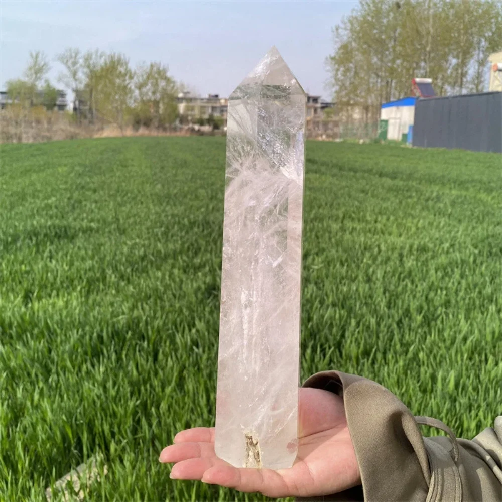 Naturally Formed! White Quartz Obelisk, White Crystal Column, Mineral, Reiki, Healing Tower Column