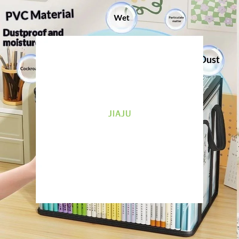 ~Large Capacity Foldable Storage Box Student Dormitory Classroom Book Storage Box Transparent Waterproof Home Book Box