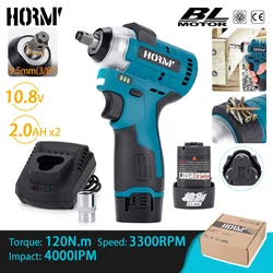 10.8V Brushless Electric Wrench 120NM 3/8 Ratchet Wrench Angle Drill Screwdriver Impact Driver Removal Screw Nut Car Repair Tool