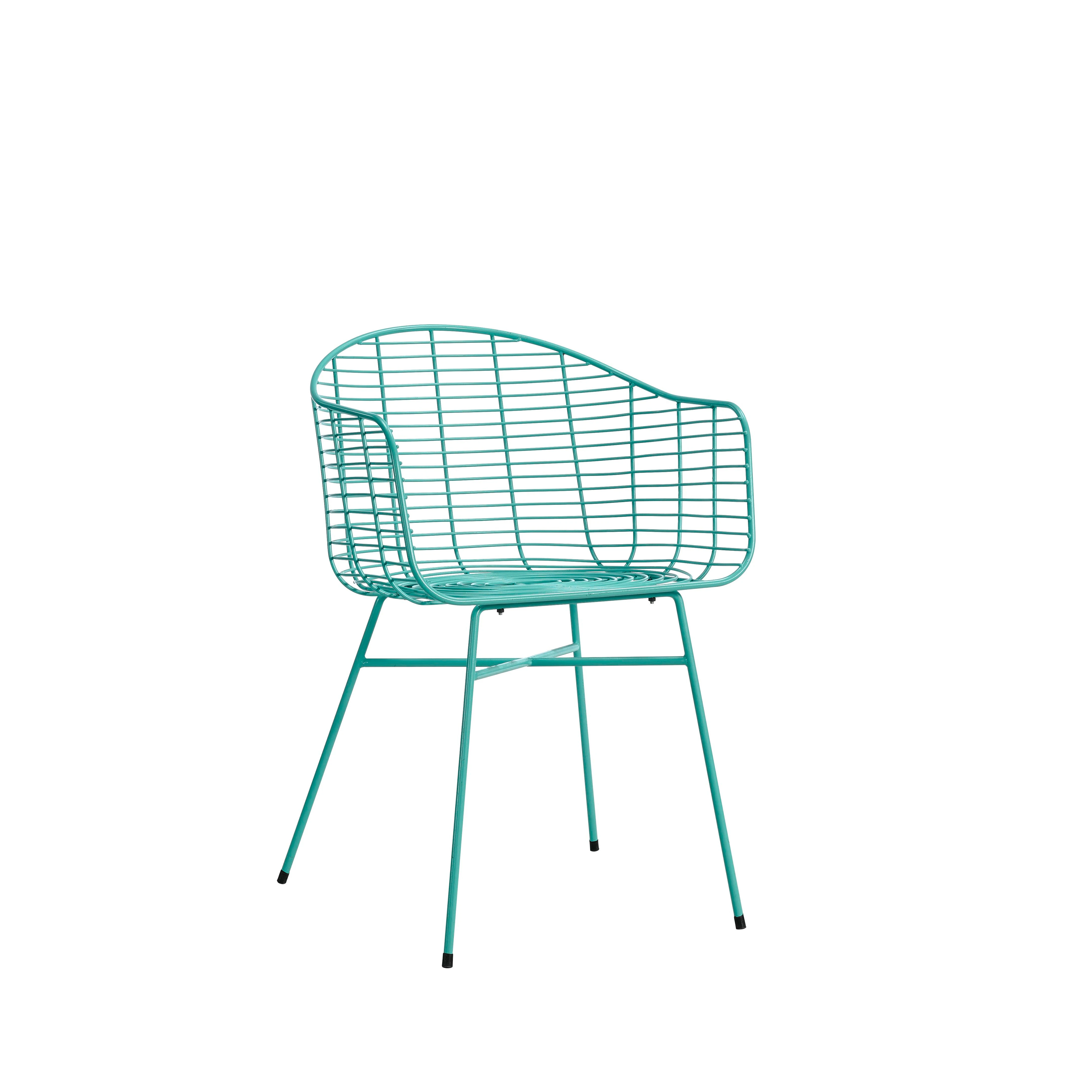 ✿s Durable Gold Metal Wire Chair with Steel Frame Mesh Modern Design for Garden Outdoor Lounge Park or School Dining