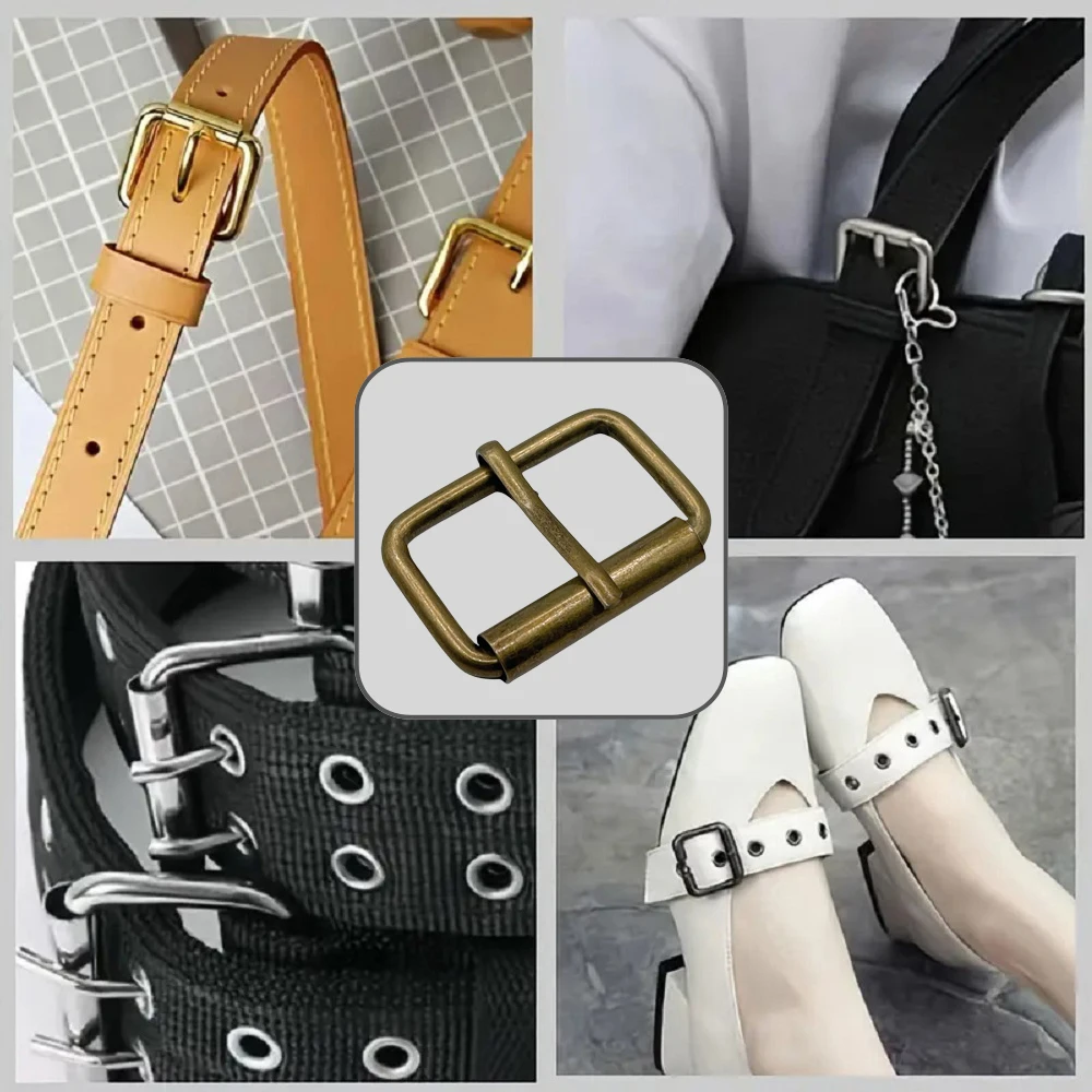 5-100Pcs 13-39mm Metal Pin Buckles Bag Strap Adjust Belt Dog Collar Clasp Chain Rectangle Ring Shoes Leather Hook Accessories