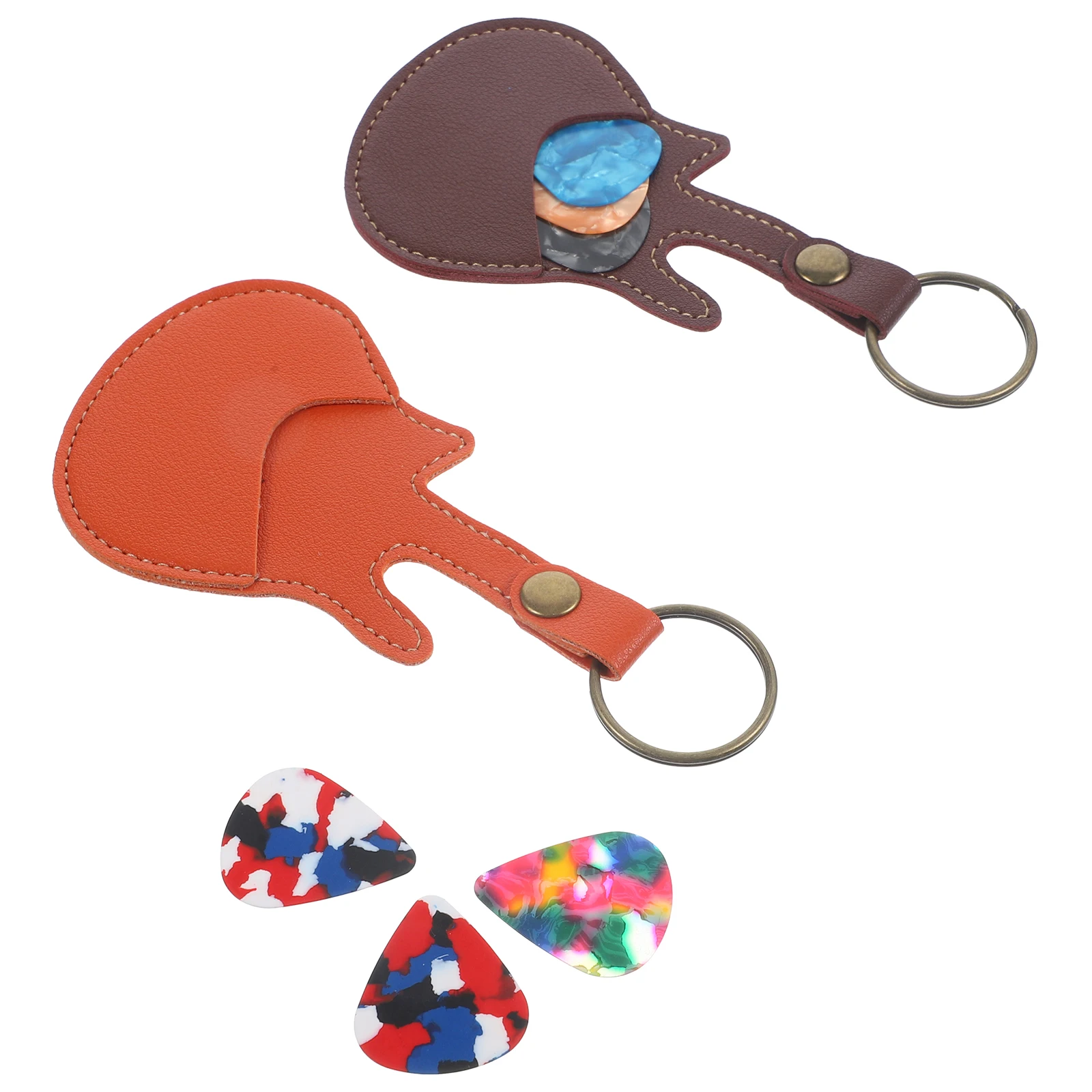 

1 set 3 Picks Picks Holder Portable Organizer for Guitar Pick Organizer Guitar Bass Ukulele Pick Storage Case Holder Container