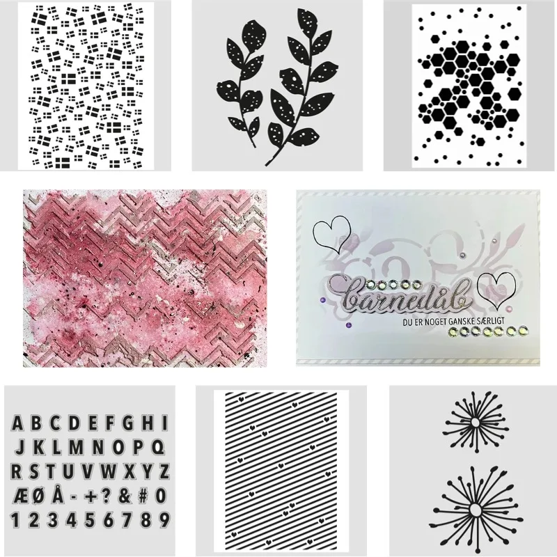 Printed Circuit Board Stripes Zigzag Patch Cut Metal Die and Stencil for Scrap Booking Stencil Album Paper DIY Gift Card 2026