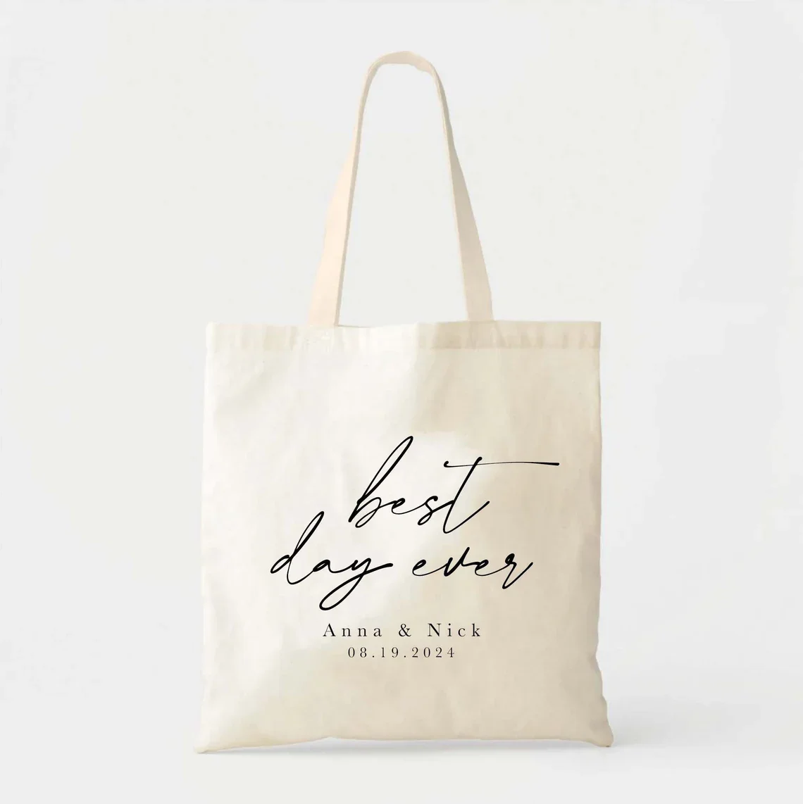 Best Day Ever Wedding Tote - Custom Tote - Destination Wedding Tote - Wedding Welcome Bags - Guest Favor Bag - Hotel Welcome Tot