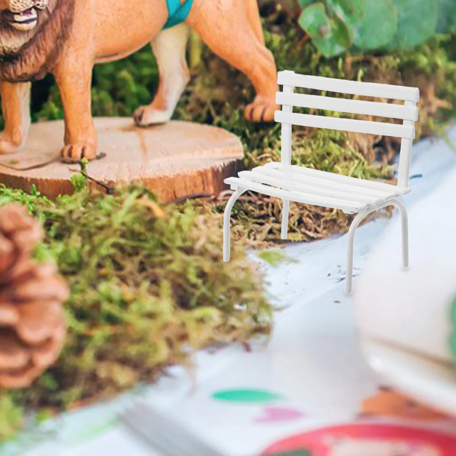 

2Pcs Miniature Park Bench Exquisitely Designed Micro Landscape Decoration Small House Garden Balcony Artistic Flair