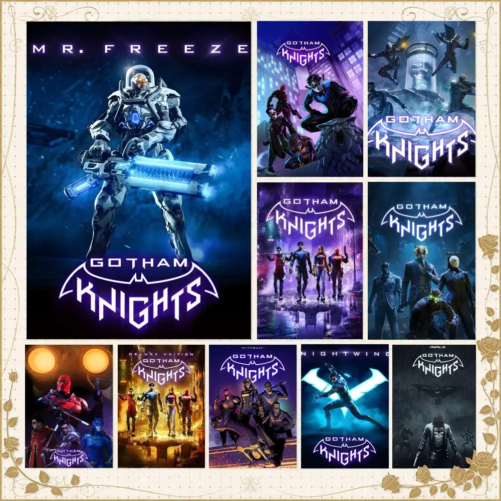 Game G-Gotham Knights Superhero Action Poster Wall Art Bedroom Living Room Dorm Bar Cafe Gym Studio Home Decor Gifts