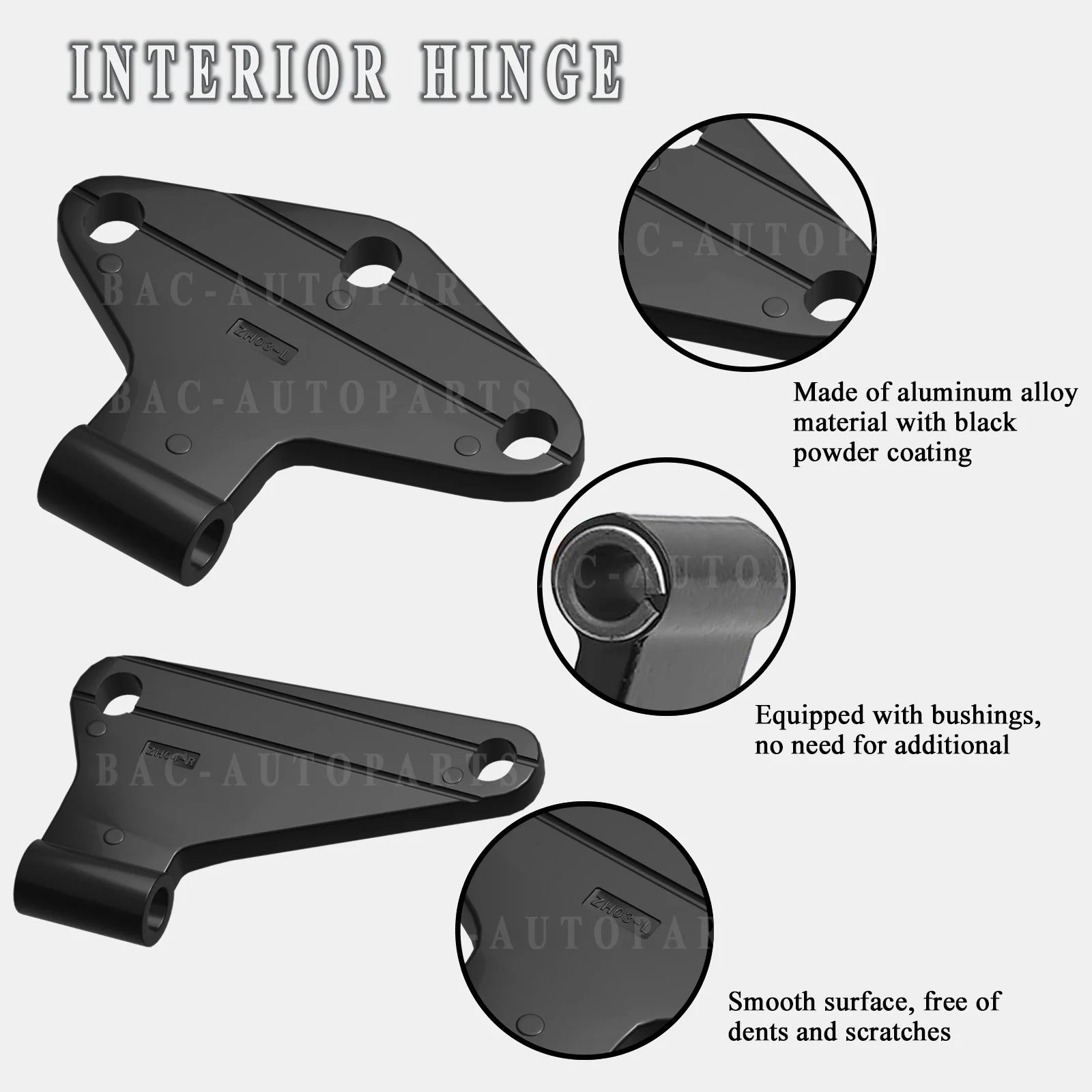 Door Hinge Kit Exterior&Interior Hinges Bolt On Fit for 2007-2018 Jeep Wrangler JK JKU Sport Rubicon Sahara X Unlimited 2/4 Door