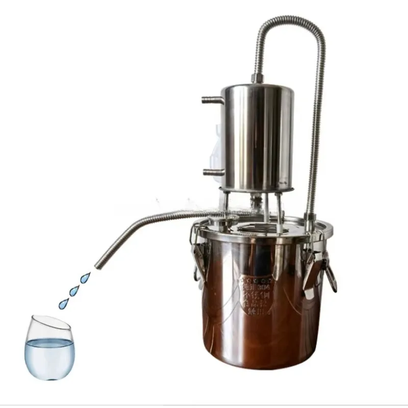 Household Small 304 Stainless Steel Distiller Purifier Essential Oil Extractor Alcohol Brandy Rum Whisky Distilled Water Machine