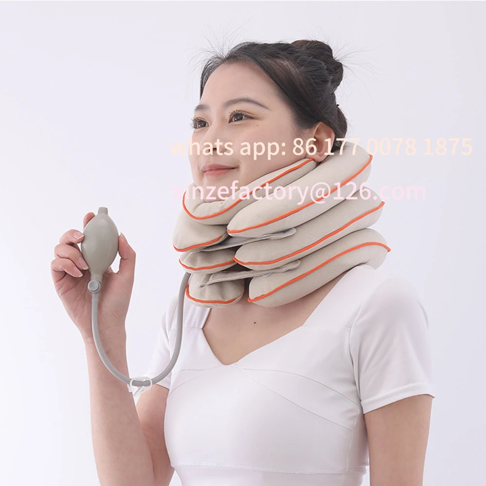 Customizable Neck Stretcher Inflatable Cervical Traction Brace Prevent Cervical Forward Leaning Relief Chronic Neck Shoulder