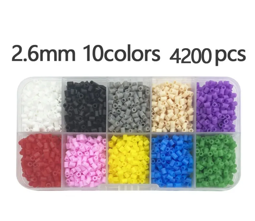 Perler Hama Beads-Kit de 10-80 colores para niños, plantilla de herramientas, juguete educativo, rompecabezas 3D de cuentas de fusible de hierro DIY, 2,6mm