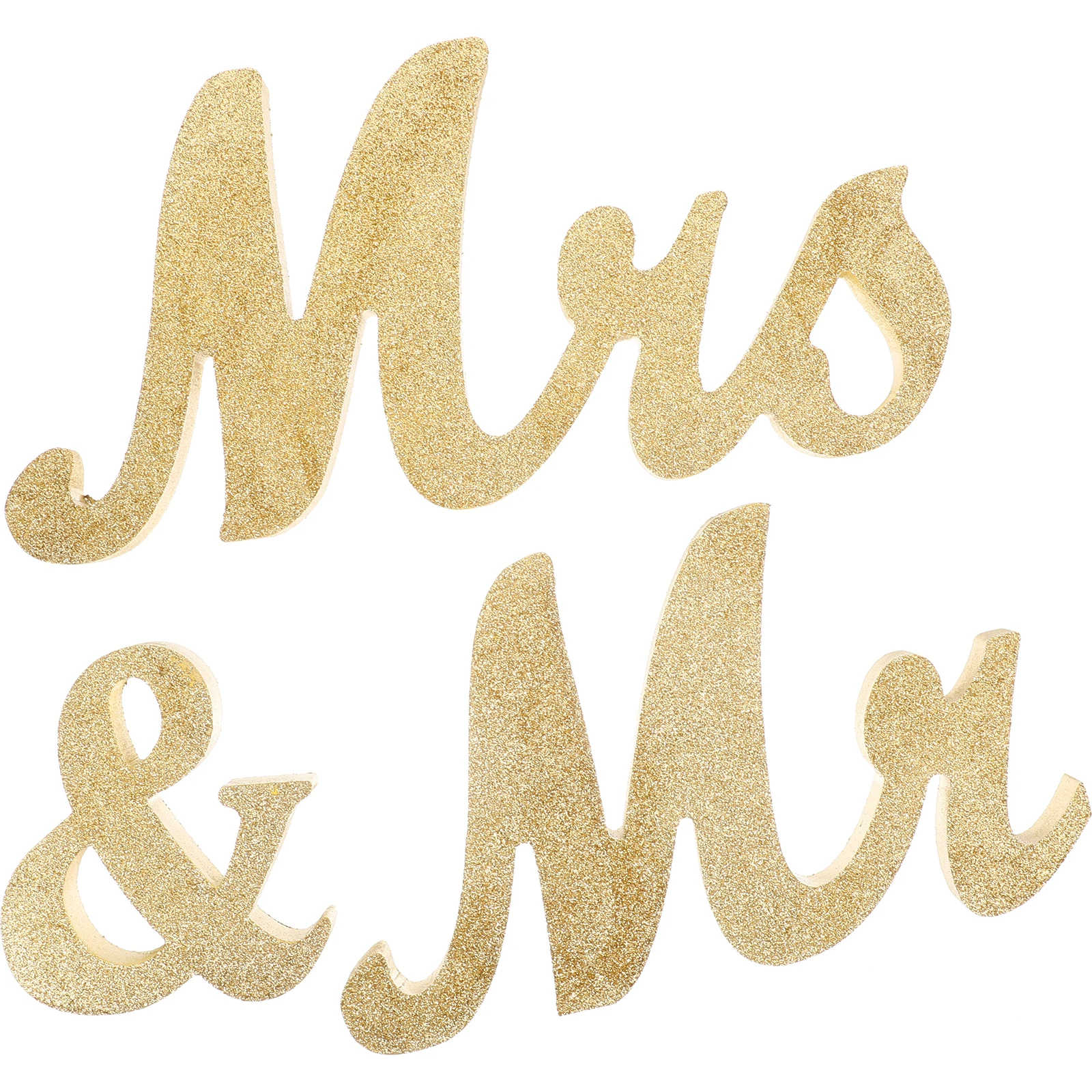 

1Set Rustic Wedding Wood Sign Mr and Mrs Tabletop Centerpiece Decorative Letter Adornment for Home Office Study Ceremony